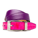 Alessio Belt // Ostrich // Pink/Purple (40)