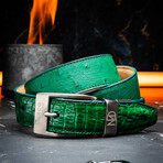 Alessio Belt // Ostrich // Lemon Green (40)