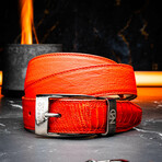 Alessio Belt // Ostrich // Orange (44)