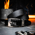 Alessio Belt // Ostrich // Black (40)