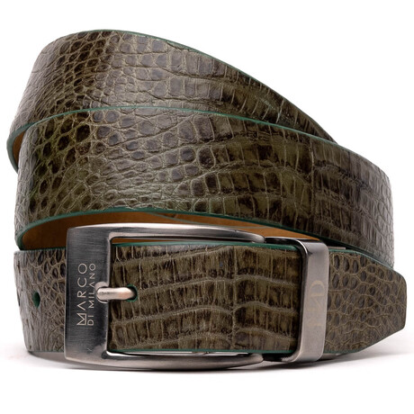 Riccardo Belt // Caiman Belly // Rustic Olive (40)