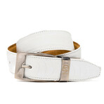 Alessio Belt // Ostrich // White (36)
