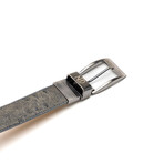Alessio Belt // Ostrich // White/Gray (36)