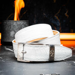 Alessio Belt // Ostrich // White (36)