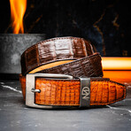 Luciano Belt // Caiman Belly // Brown/Cognac (36)