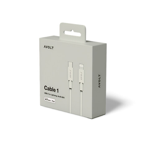Cable 1 // USB-C to Lightning // 2m (Gotland Gray)