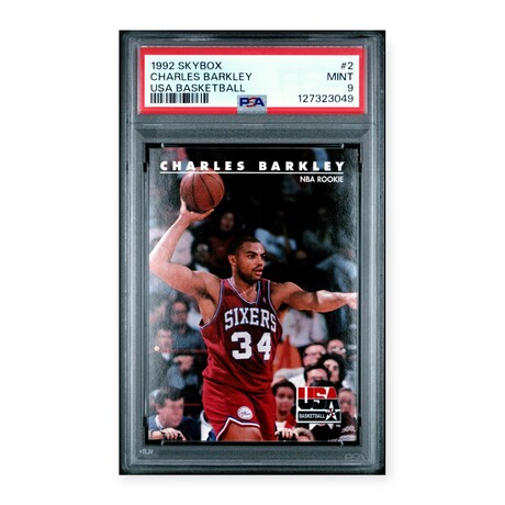 Charles Barkley // 1992 Skybox USA Basketball Rookie // PSA 9