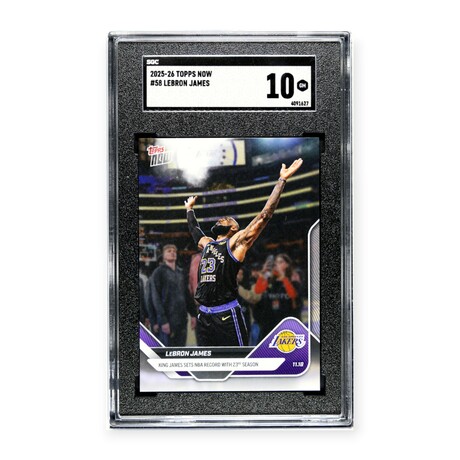 Lebron James // 2025-26 Topps Now NBA Record // SGC 10 GM