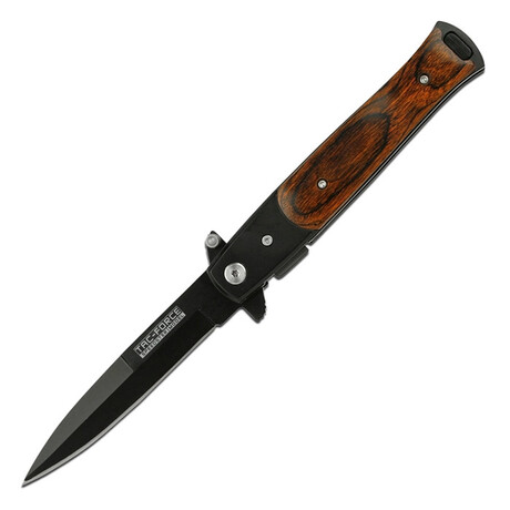 Spring Assisted Knife // TF-428 // Wood (Dark Brown)