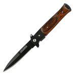 Spring Assisted Knife // TF-428 // Wood (Dark Brown)