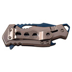 Spring Assisted Knife // MT-A882S // Silver (Teal)