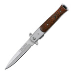 Spring Assisted Knife // TF-428 // Wood (Dark Brown)