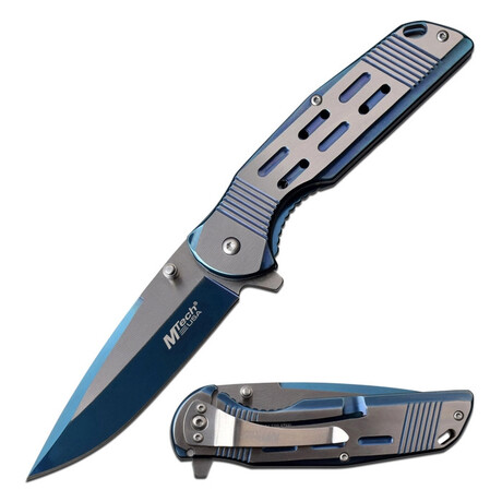 Spring Assisted Knife // MT-A1019 (Blue/Silver)