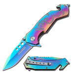 Spring Assisted Knife // TF-759 // Dragon Strike (Rainbow)