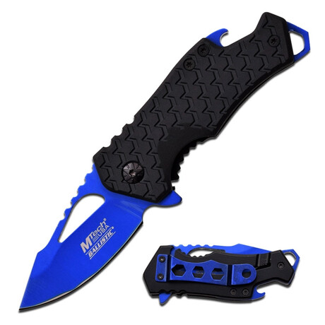 Spring Assisted Knife // MT-A882 // Black (Blue)