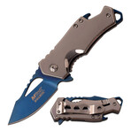 Spring Assisted Knife // MT-A882S // Silver (Teal)