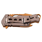 Spring Assisted Knife // MT-A882S // Silver (Teal)