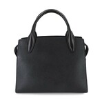 Prada // Saffiano Leather 2-Way Hand/Shoulder Bag // Nero + Silver // Pre-Owned