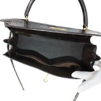 Hermès // Alligator Leather Kelly 28 Handbag // Dark Brown + Gold // Pre-Owned