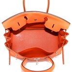 Hermès // Togo Leather Birkin 35 Handbag // Fauve Orange + Silver // Pre-Owned