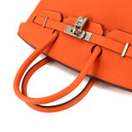 Hermès // Togo Leather Birkin 35 Handbag // Fauve Orange + Silver // Pre-Owned