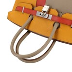 Hermès // Taurillon Clemence + Swift Birkin 35 Handbag // Trutier Gray + Mustard + Sanguine + Matte Silver // Pre-Owned