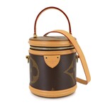 Louis Vuitton // Giant Monogram-Coated Reverse Canvas + Leather Cannes Bucket Bag // Monogram Brown + Gold // Pre-Owned