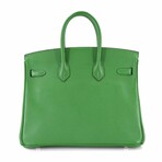 Hermès // Epsom Leather Birkin 25 Handbag // Vert Bengale + Silver // Pre-Owned