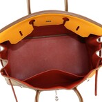 Hermès // Taurillon Clemence + Swift Birkin 35 Handbag // Trutier Gray + Mustard + Sanguine + Matte Silver // Pre-Owned