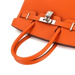Hermès // Epsom Leather Birkin 30 Handbag // Fauve Orange + Silver // Pre-Owned