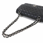 Chanel // Caviar Leather Classic Flap 25 Chain Shoulder Bag // Black + Silver // Pre-Owned