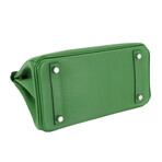 Hermès // Epsom Leather Birkin 25 Handbag // Vert Bengale + Silver // Pre-Owned