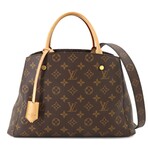 Louis Vuitton // Monogram-Coated Canvas + Leather Montaigne Shoulder Bag // Monogram Brown + Gold // Pre-Owned