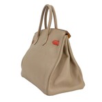 Hermès // Taurillon Clemence + Swift Birkin 35 Handbag // Trutier Gray + Mustard + Sanguine + Matte Silver // Pre-Owned