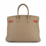 Hermès // Taurillon Clemence + Swift Birkin 35 Handbag // Trutier Gray + Mustard + Sanguine + Matte Silver // Pre-Owned