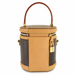 Louis Vuitton // Giant Monogram-Coated Reverse Canvas + Leather Cannes Bucket Bag // Monogram Brown + Gold // Pre-Owned