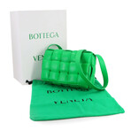 Bottega Veneta // Leather Padded Cassette Bag // Green + Silver // Pre-Owned