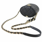 Chanel // Lambskin Classic Flap Mini Chain Bucket Bag // Black + Gold // Pre-Owned
