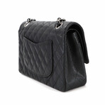 Chanel // Caviar Leather Classic Flap 25 Chain Shoulder Bag // Black + Silver // Pre-Owned
