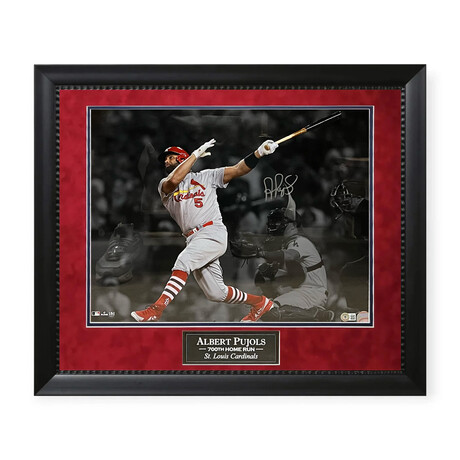 Albert Pujols // STL Cardinals // Signed Photo + Framed // 700th HR - Front