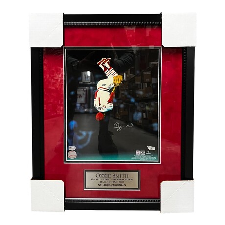 Ozzie Smith // STL Cardinals // Signed Photo + Framed // Flip