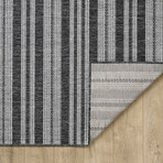 Provo Stripes Machine Woven Performance Area Rug // Grey (2'7" x 3'11")