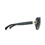 Bugatti - 05 // Men's Sunglasses // Black - White Gold - Black Leather