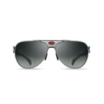 Bugatti - 11 // Men's Sunglasses // Gunmetal - Black Leather