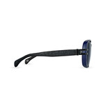 Bugatti - 07 // Men's Sunglasses // Dark Blue - Black - Black Leather