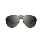 Bugatti - 05 // Men's Sunglasses // Gunmetal - White Gold - Black Leather