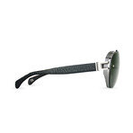 Bugatti - 05 // Men's Sunglasses // Antique Silver - Gunmental - Black Leather