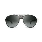 Bugatti - 05 // Men's Sunglasses // Black - White Gold - Black Leather