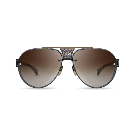 Bugatti - 05 // Men's Sunglasses // White Gold - Black - Black Leather