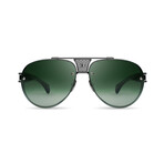 Bugatti - 05 // Men's Sunglasses // Antique Silver - Gunmental - Black Leather